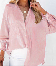 Load image into Gallery viewer, Jeanie Red Striped Boyfriend Top