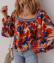 Load image into Gallery viewer, Kara Floral Print Square Neck Backless Top