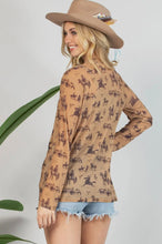 Load image into Gallery viewer, Horses and Cowboys Mesh Top