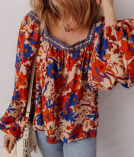 Load image into Gallery viewer, Kara Floral Print Square Neck Backless Top