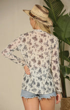 Load image into Gallery viewer, Cowboys and Cactus Mock Neck Mesh Top