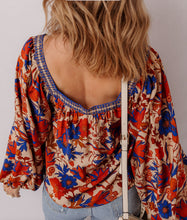 Load image into Gallery viewer, Kara Floral Print Square Neck Backless Top