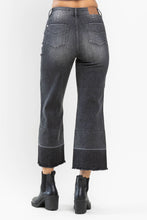 Load image into Gallery viewer, Judy Blue Piper High Waist Dark Gray/Charcoal Wash Cropped Release Hem Wide Leg