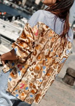 Load image into Gallery viewer, Farrah Light French Beige Leopard StripedPrint Top
