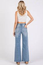 Load image into Gallery viewer, Petra153 - P1371W-MD HIGH RISE STRETCH SLIM WIDE LEG W/ DESTROYED HEM

