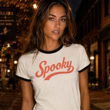 Load image into Gallery viewer, Johnny Threads - Spooky Halloween Graphic Ringer Tee
