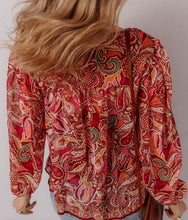 Load image into Gallery viewer, Carol Paisley Print Tassel Tie Top
