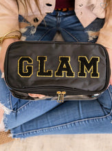 Load image into Gallery viewer, Large GLAM Cosmetic Bag with Clear Sides
