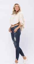 Load image into Gallery viewer, Judy Blue Shark Bite Destroyed Hem Mid-Rise Skinny Jeans

