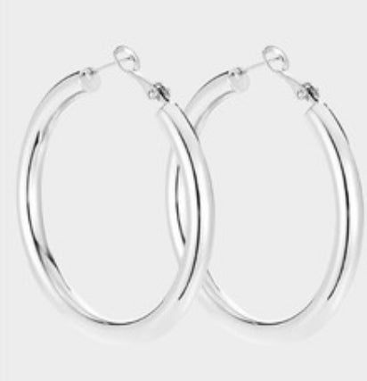 Classic Silver Hoop Earrings Fashion Earrings